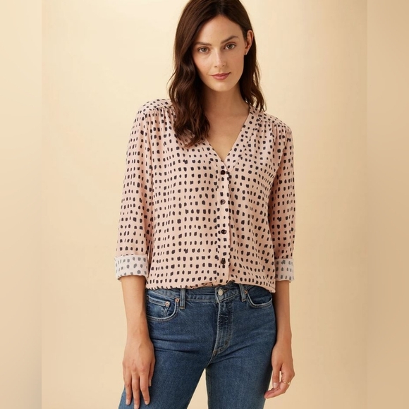 Amour Vert Tops - Amour Vert Kaya Washable Silk Blouse